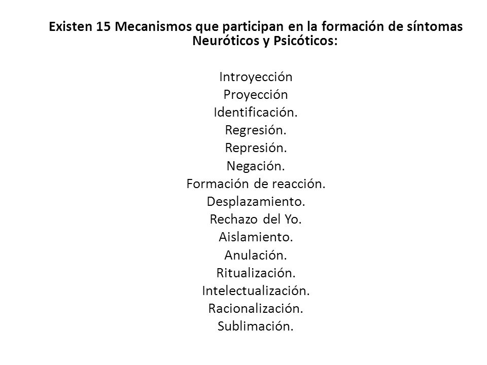 formacion de sintomas neuroticos